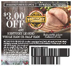Sullivan's Foods In-Ad 3off Whole or Half Ham - Easter 2023