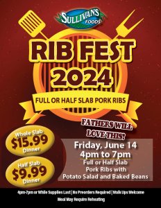 Rib Fest Dinner Flyer 2024