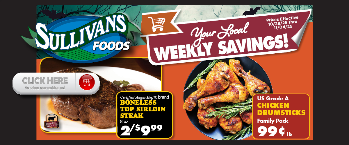 Sullivans Foods Weekly Ad 10/29/25 thru 11/04/25