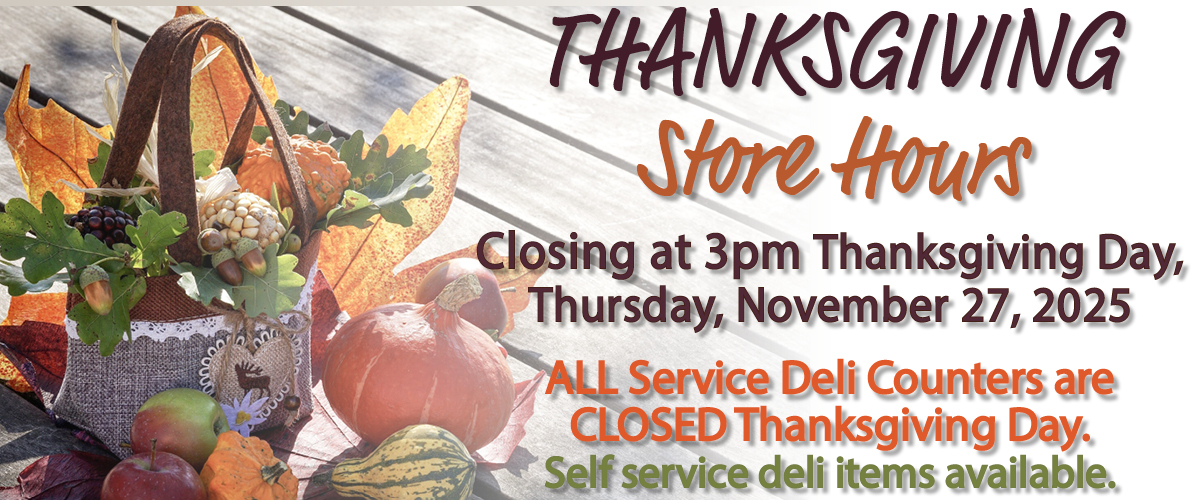 Sullivan's Foods Thanksgiving Hours 2025