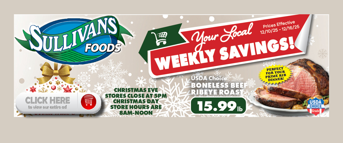 Sullivans Foods Weekly Ad 12/10/25 - 12/16/25