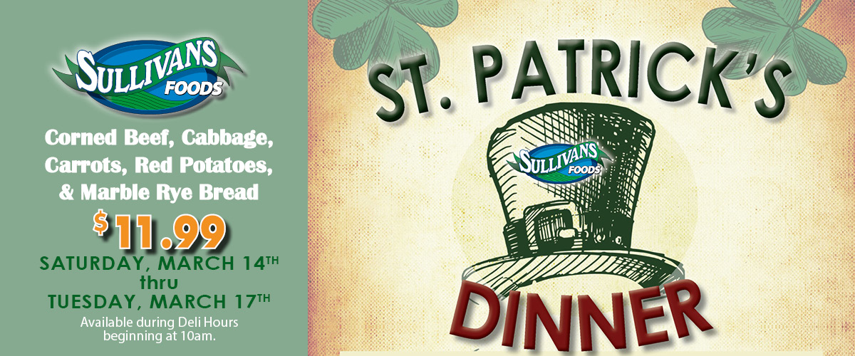 Sullivans Foods St Pats Meal 2026