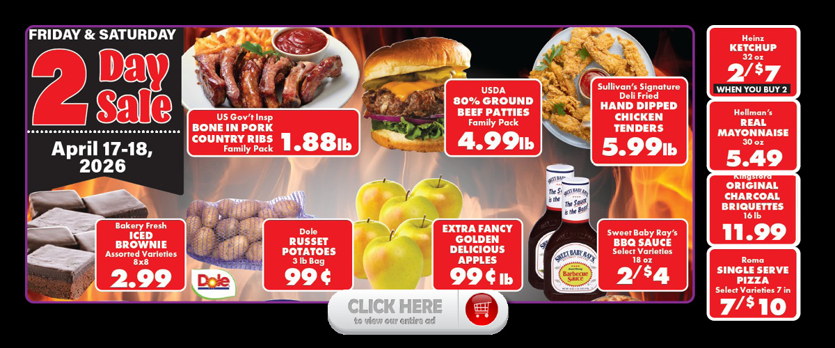 Sullivans Foods Weekly Ad 4/17/26 - 4/18/26