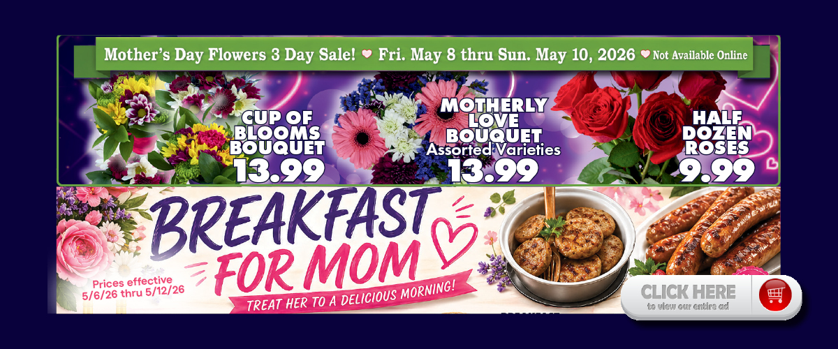Sullivans Foods 3 Day Floral Sale 5/8/26 - 2/10/26