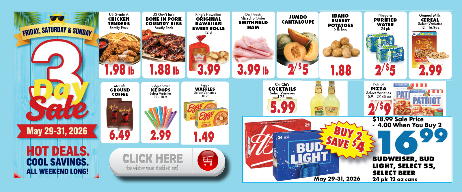 Sullivans Foods 3 Day Sale 5/29/26 - 5/31/26