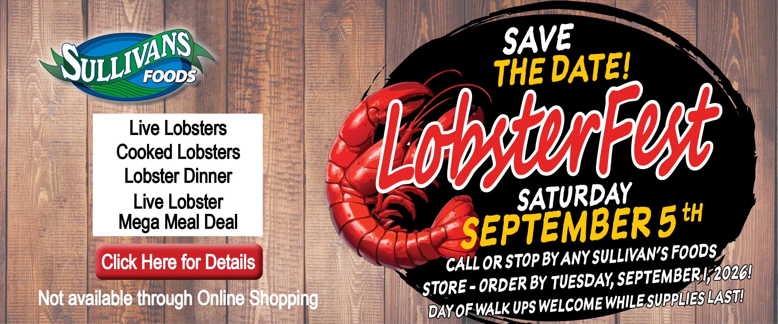 Sullivans Foods Lobsterfest 2026