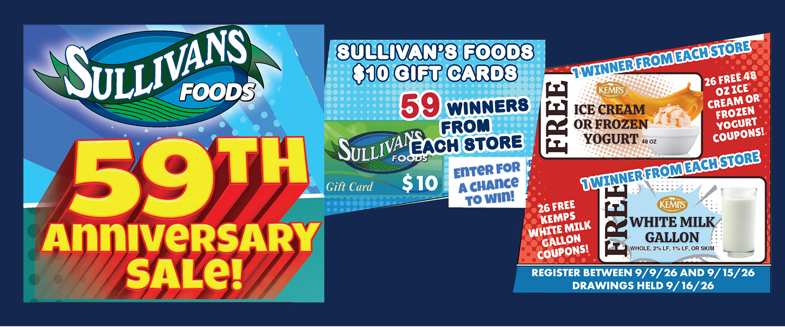 Sullivans Foods Giveaways 9/9/26 - 9/15/26