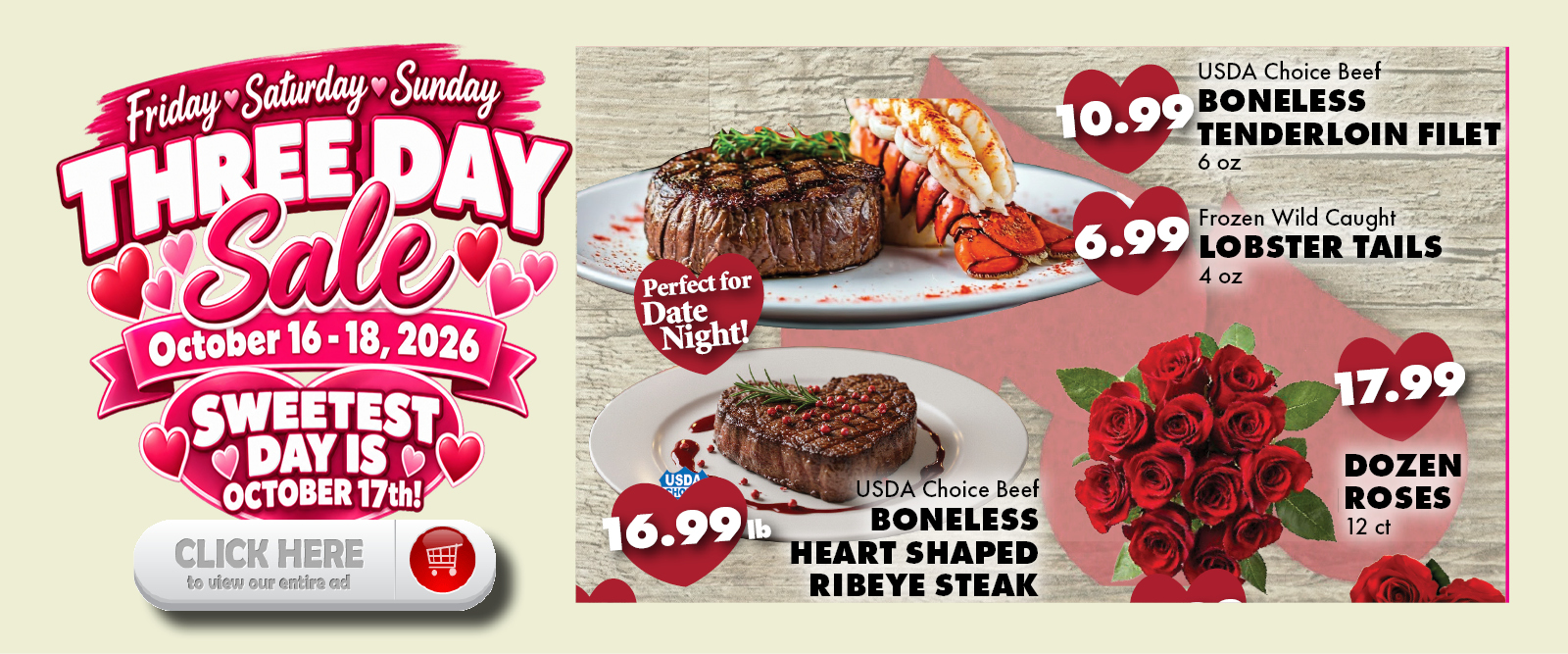 Sullivans Foods 3 Day Sale 10/16/26-10/18/26