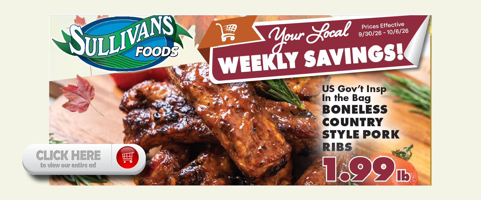 Sullivans Foods Sullivans Foods Weekly Ad 9/30/26 - 10/6/26